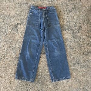 Revolt Clothing Co. Wide Leg Jeans Size 5/6 with Denim Waist Tie